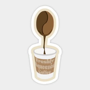 Freshly Squeezed Coffee Sticker